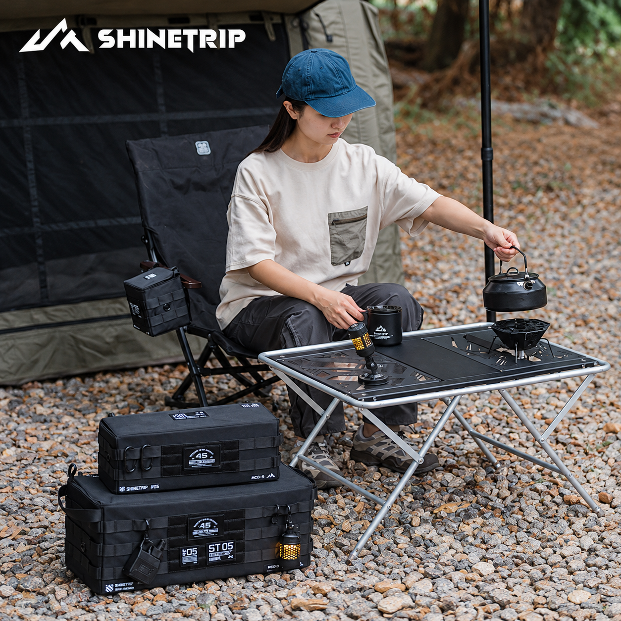 Đèn Cắm Trại Shinetrip ST05 800LM Đèn Camping Đa Năng 3 Trong 1 Có Chân Tripod Kéo Dài 1.92m Chống Nước IP65