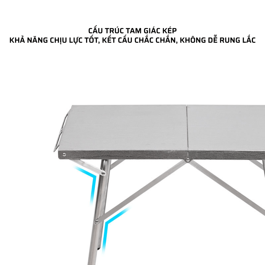 Bàn Gấp Cắm Trại Ngoài Trời ShineTrip - Bàn Picnic Di Động, Dùng Cho Camping BBQ, Chịu Nhiệt Cao