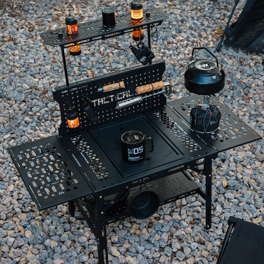 Bàn gấp camping chiến thuật Shinetrip Dark Wing IGT hợp kim nhôm, đa năng, gấp gọn