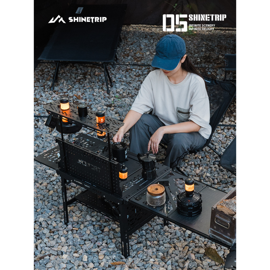 Bàn gấp camping chiến thuật Shinetrip Dark Wing IGT hợp kim nhôm, đa năng, gấp gọn