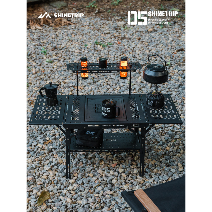 Bàn gấp camping chiến thuật Shinetrip Dark Wing IGT hợp kim nhôm, đa năng, gấp gọn