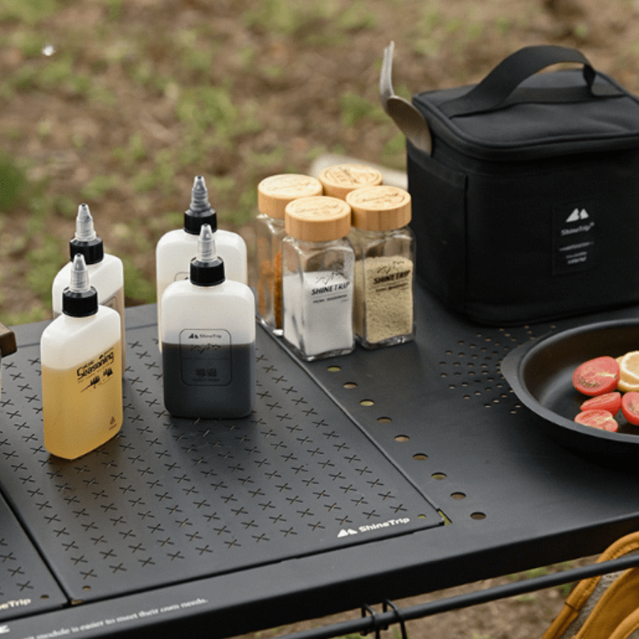 Bộ Chai Đựng Gia Vị Dã Ngoại ShineTrip – Túi Đựng Gia Vị + Chai Gia Vị + Chai Đựng Chất Lỏng 120ml