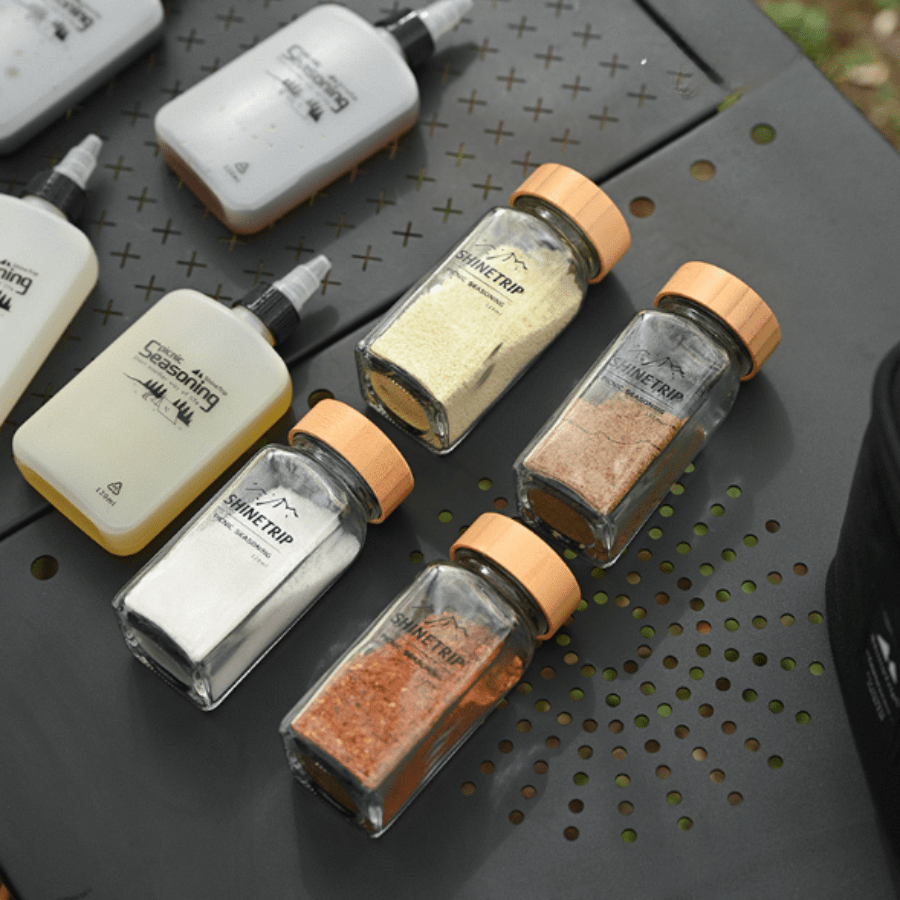 Bộ Chai Đựng Gia Vị Dã Ngoại ShineTrip – Túi Đựng Gia Vị + Chai Gia Vị + Chai Đựng Chất Lỏng 120ml