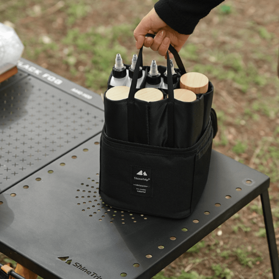 Bộ Chai Đựng Gia Vị Dã Ngoại ShineTrip – Túi Đựng Gia Vị + Chai Gia Vị + Chai Đựng Chất Lỏng 120ml