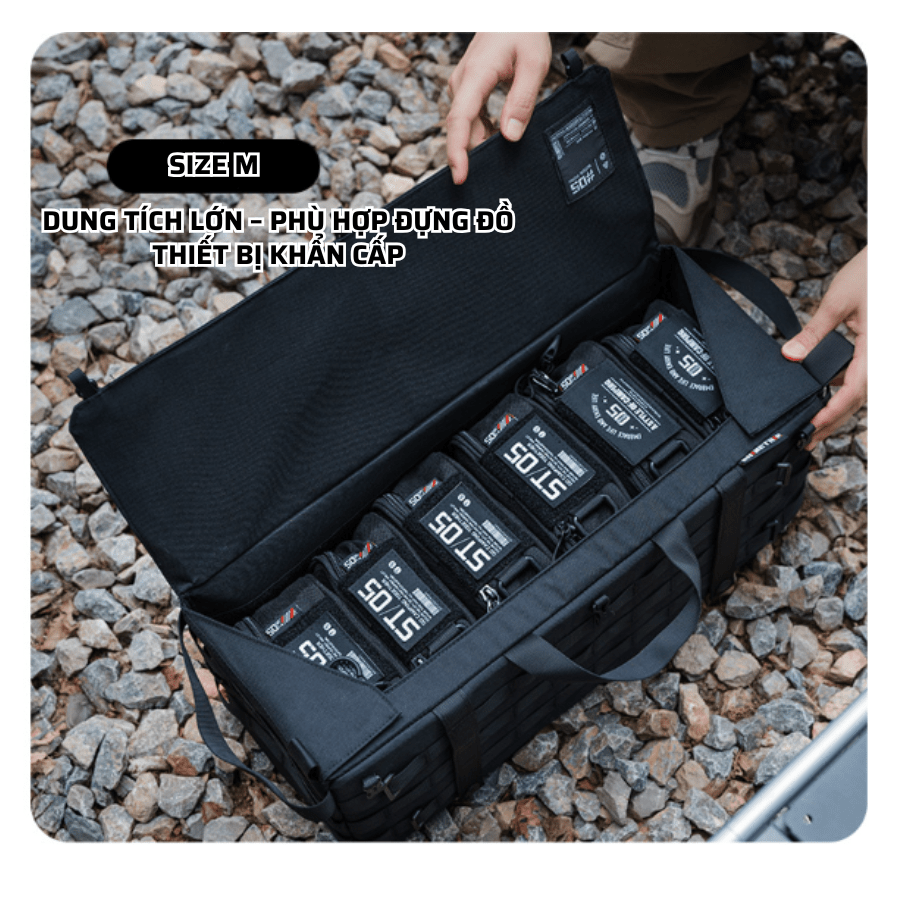 Túi Đựng Đồ ShineTrip 05 Tactical - Túi Camping Đa Năng, Treo Hông Thùng/Ghế, Vải Oxford 600D