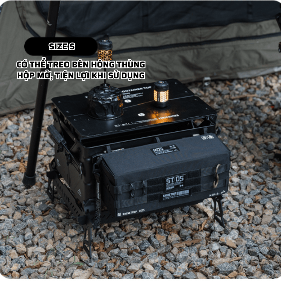 Túi Đựng Đồ ShineTrip 05 Tactical - Túi Camping Đa Năng, Treo Hông Thùng/Ghế, Vải Oxford 600D