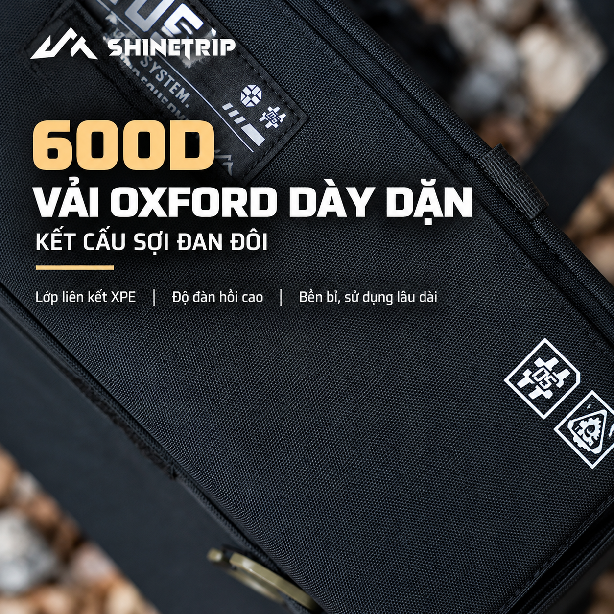 Túi Đựng Đồ ShineTrip 05 Tactical - Túi Camping Đa Năng, Treo Hông Thùng/Ghế, Vải Oxford 600D