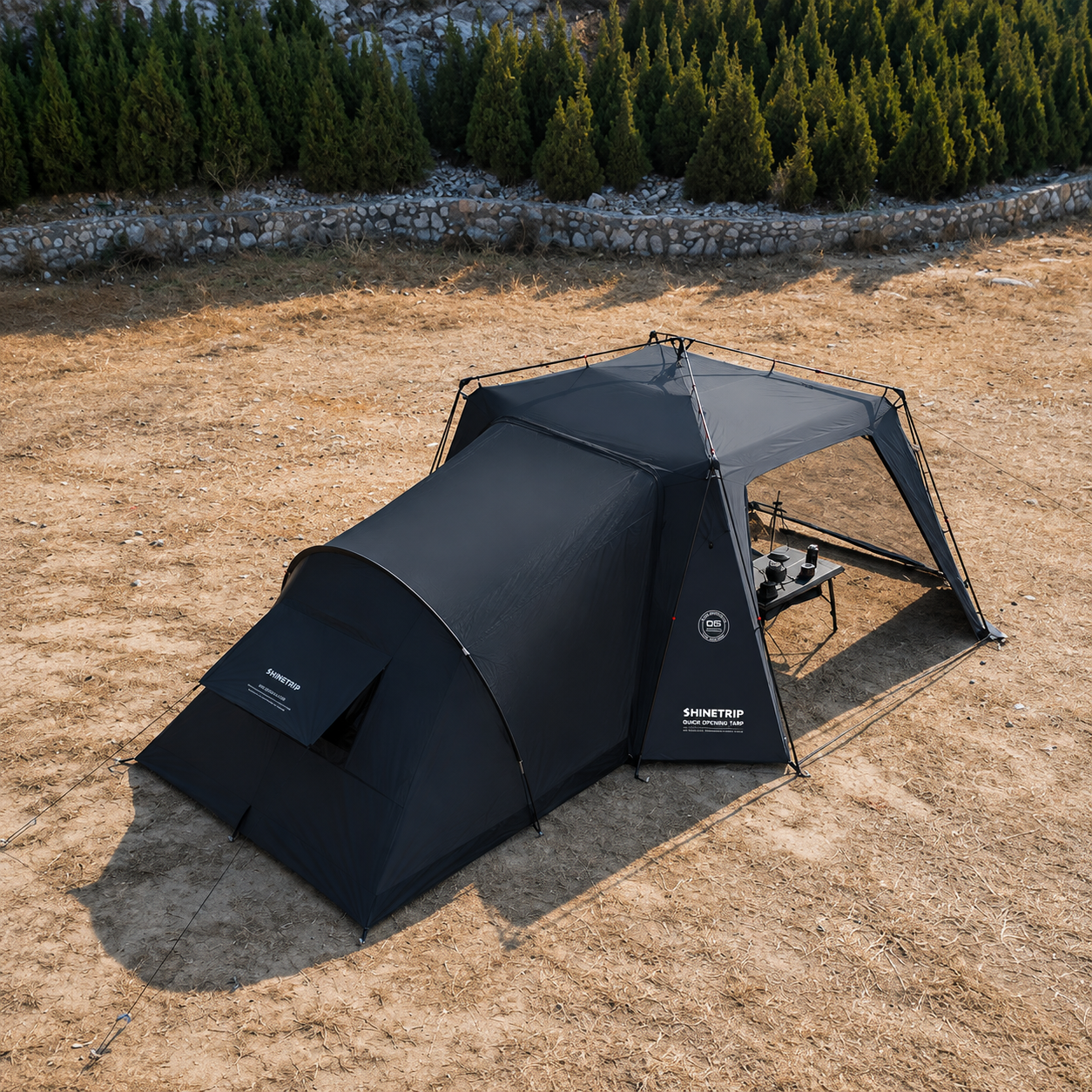 Lều Tự Động Mái Vòm SHINETRIP 05 4x4m – Vải Oxford 150D Tráng Bạc, Chống Nắng Mưa, Dã Ngoại Gia Đình
