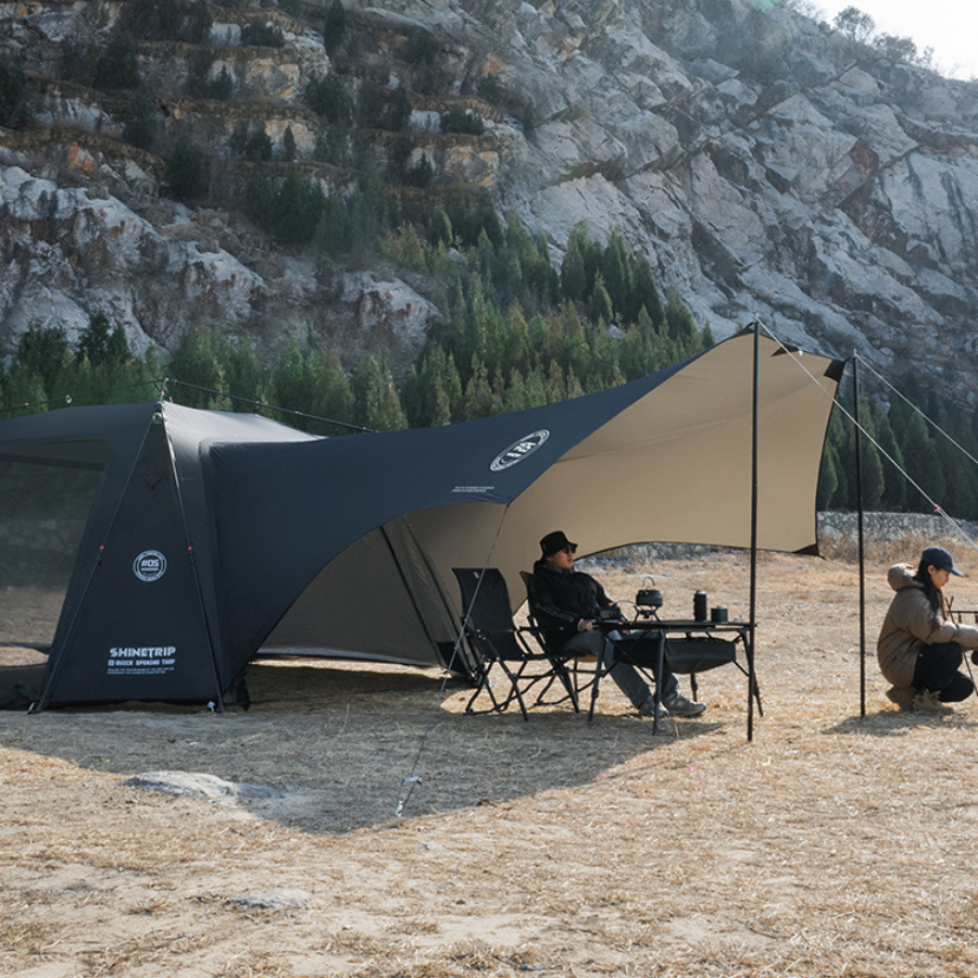 Lều Tự Động Mái Vòm SHINETRIP 05 4x4m – Vải Oxford 150D Tráng Bạc, Chống Nắng Mưa, Dã Ngoại Gia Đình