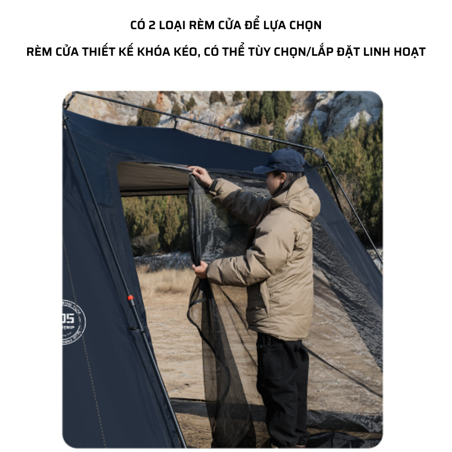 Lều Tự Động Mái Vòm SHINETRIP 05 4x4m – Vải Oxford 150D Tráng Bạc, Chống Nắng Mưa, Dã Ngoại Gia Đình
