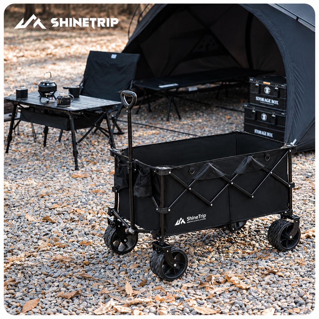 Xe Kéo Gấp Dã Ngoại ST 200L | Xe Kéo Camping Khung Thép Carbon, Vải Oxford 600D, Bánh Lớn Gấp Gọn