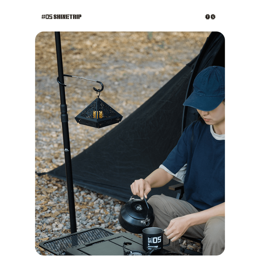 Chụp Đèn Camping Hình Kim Tự Tháp SHINETRIP Thép Không Gỉ 304 Treo Lều Trang Trí Phiên Bản Xua Muỗi