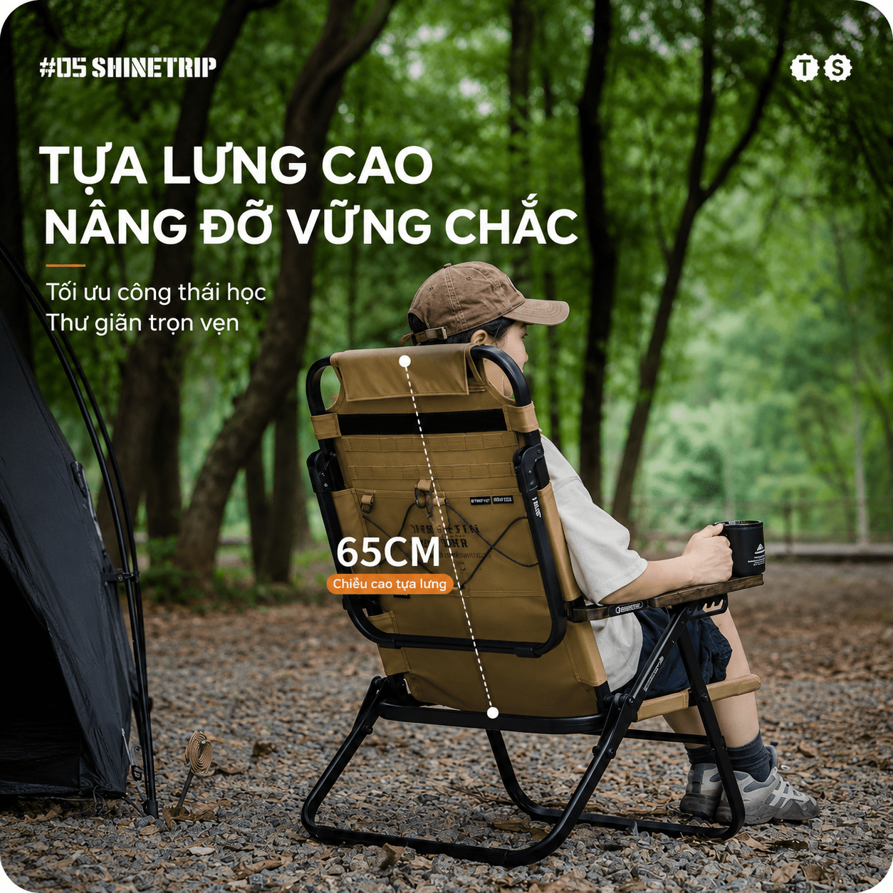 Ghế Xếp Camping Cao Cấp 6 Chế Độ | Khung Nhôm 6063 Bền Nhẹ, Vải 900D Siêu Bền