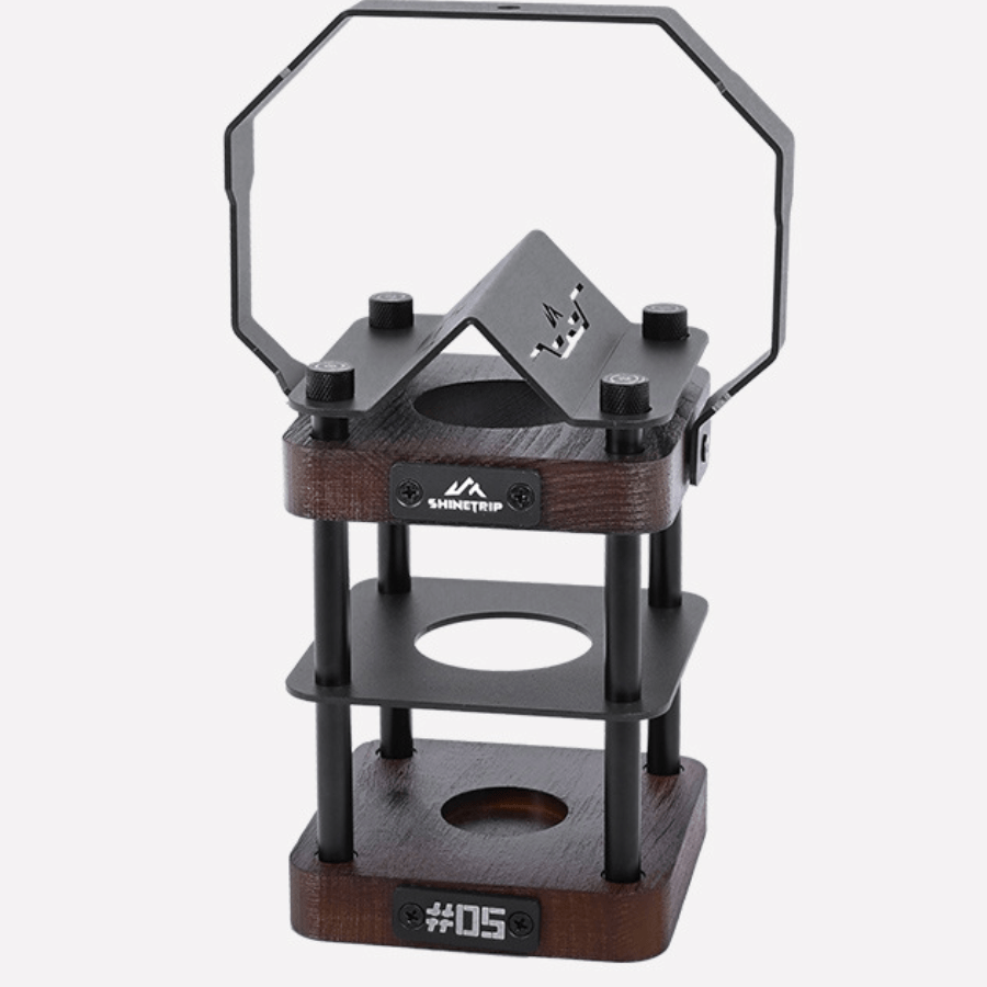 Giá Đỡ Đèn Cắm Trại SHINETRIP 05 Đế Đèn Chiến Thuật Lò Gốm, Gỗ Sồi & Thép 304, Phụ Kiện Camping Cao Cấp
