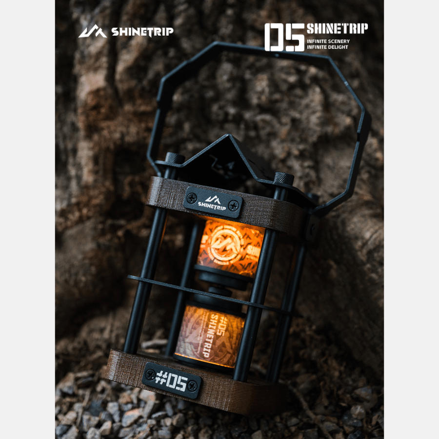Giá Đỡ Đèn Cắm Trại SHINETRIP 05 Đế Đèn Chiến Thuật Lò Gốm, Gỗ Sồi & Thép 304, Phụ Kiện Camping Cao Cấp