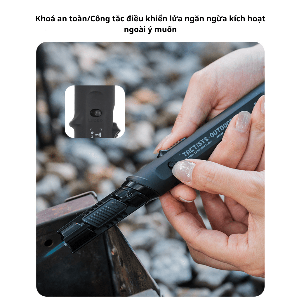 Bật Lửa Khò SHINETRIP D5 Series 05 Cao Cấp – Lửa Mạnh Điều Chỉnh – Có Khóa An Toàn – Bật Lửa Camping, Dã Ngoại, EDC