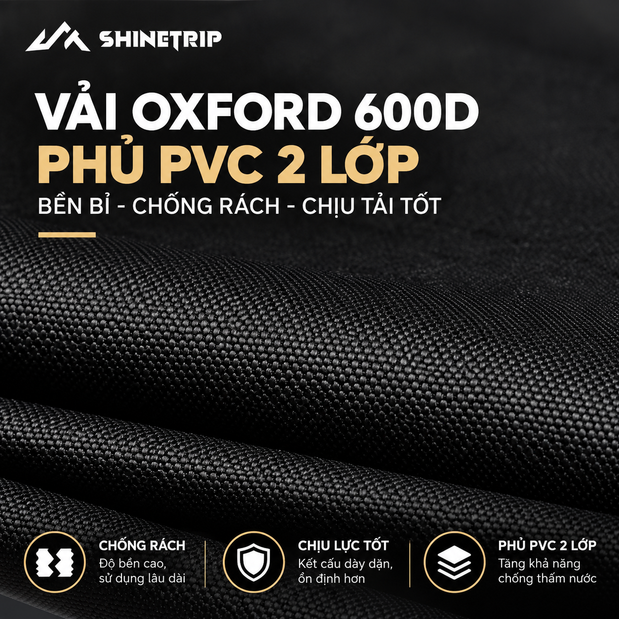 Xe Kéo Gấp Dã Ngoại ST 200L | Xe Kéo Camping Khung Thép Carbon, Vải Oxford 600D, Bánh Lớn Gấp Gọn