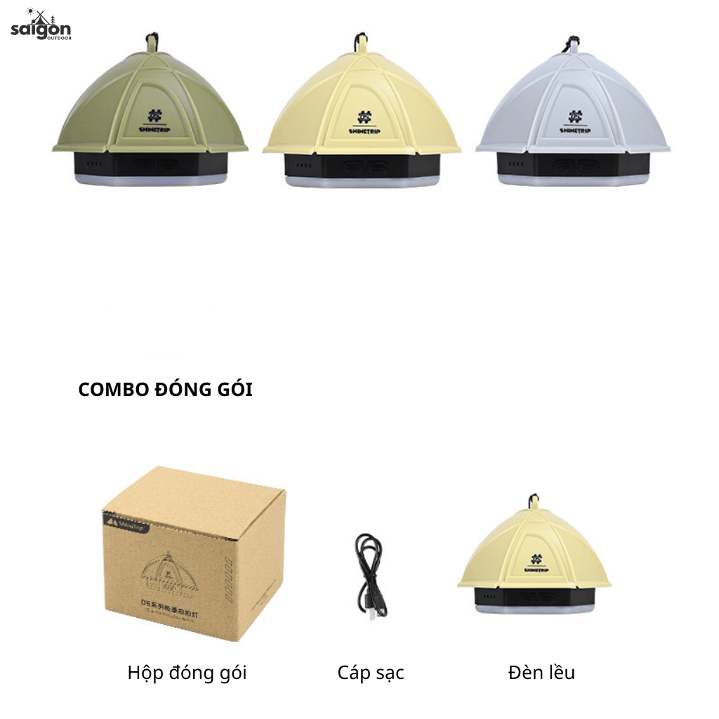 Đèn Lều Camping SHINETRIP 05 Đèn LED Ánh Sáng Dịu 360°, Chạm Cảm Ứng, Treo Móc & Nam Châm, Chống Nước IPX4