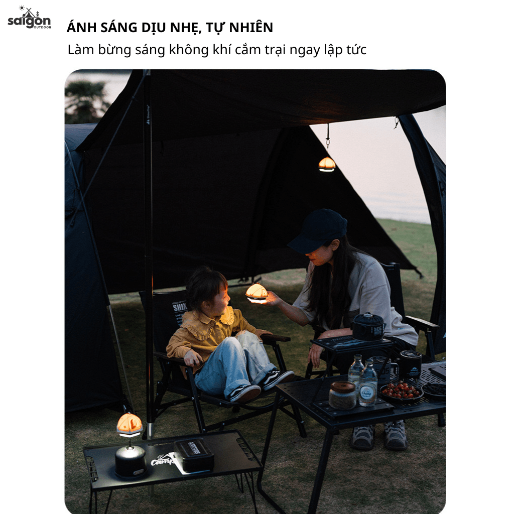 Đèn Lều Camping SHINETRIP 05 Đèn LED Ánh Sáng Dịu 360°, Chạm Cảm Ứng, Treo Móc & Nam Châm, Chống Nước IPX4