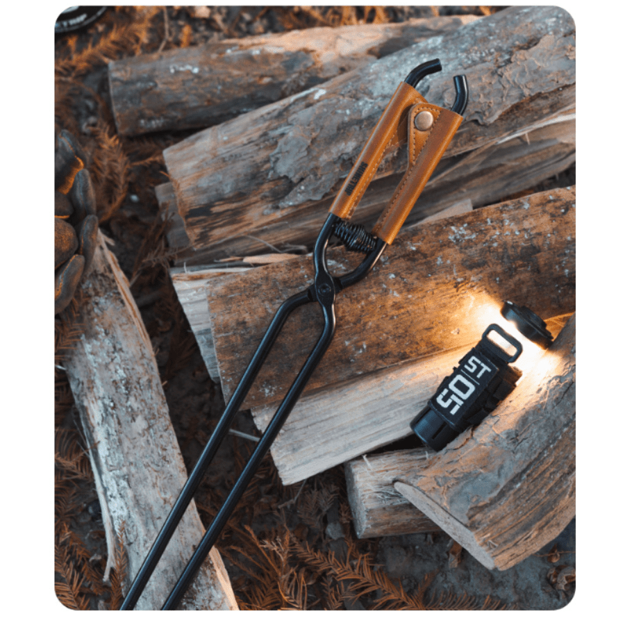 Kẹp Gắp Than Củi Dã Ngoại SHINETRIP 05 Thép Carbon Có Lò Xo Trợ Lực, Răng Cưa Chống Trượt  Dài 44cm/55cm