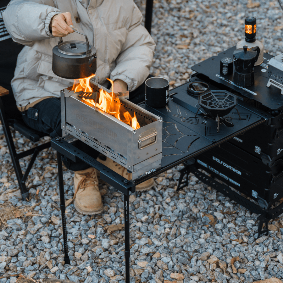 Bếp Đốt Củi Dã Ngoại SHINETRIP 05 Bếp Đốt Thứ Cấp Ít Khói Inox 430 Gấp Gọn Dùng Camping BBQ Ngoài Trời