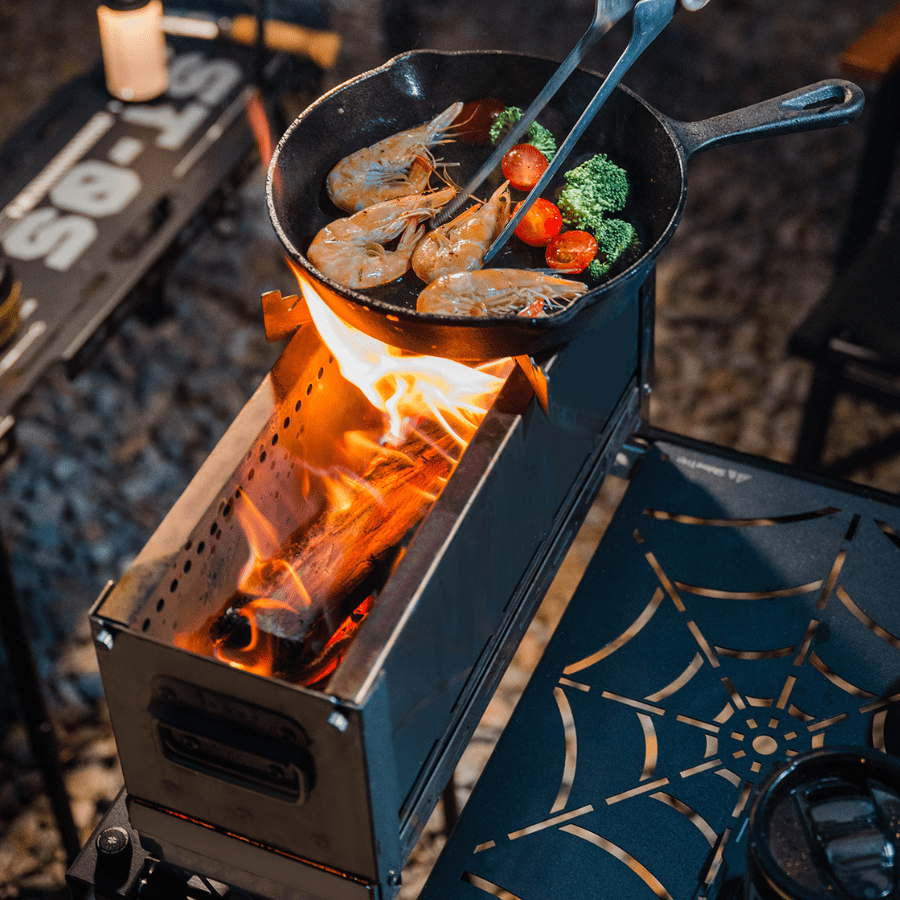 Bếp Đốt Củi Dã Ngoại SHINETRIP 05 Bếp Đốt Thứ Cấp Ít Khói Inox 430 Gấp Gọn Dùng Camping BBQ Ngoài Trời