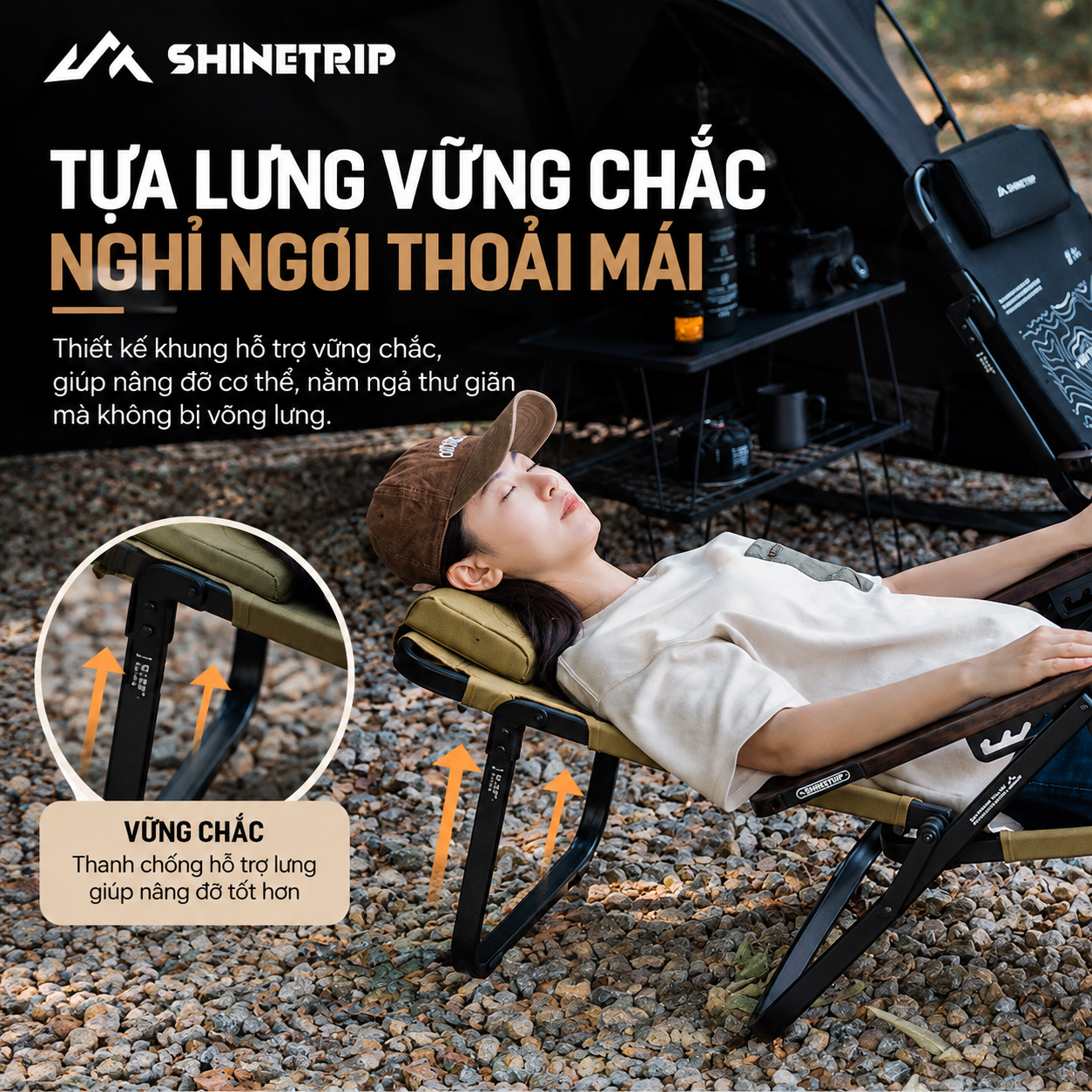 Ghế Xếp Camping Cao Cấp 6 Chế Độ | Khung Nhôm 6063 Bền Nhẹ, Vải 900D Siêu Bền