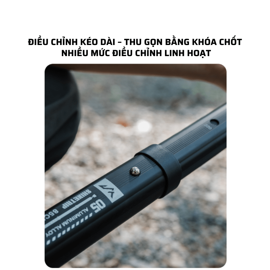 Cột Dựng Tăng Bạt SHINETRIP O5 - Nhôm 6061 Cao Cấp, Thu Gọn & Kéo Dài, Chịu Lực Tốt (2 Cột)