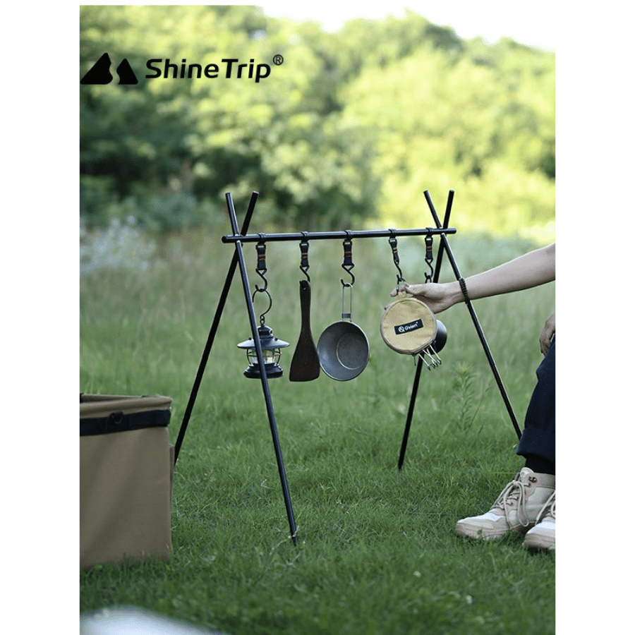 Giá Treo Dụng Cụ Camping Gấp Gọn ShineTrip  Kệ Treo Nồi Chảo Dã Ngoại, Khung Thép Tam Giác