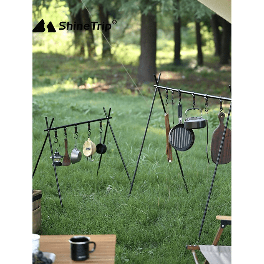 Giá Treo Dụng Cụ Camping Gấp Gọn ShineTrip  Kệ Treo Nồi Chảo Dã Ngoại, Khung Thép Tam Giác