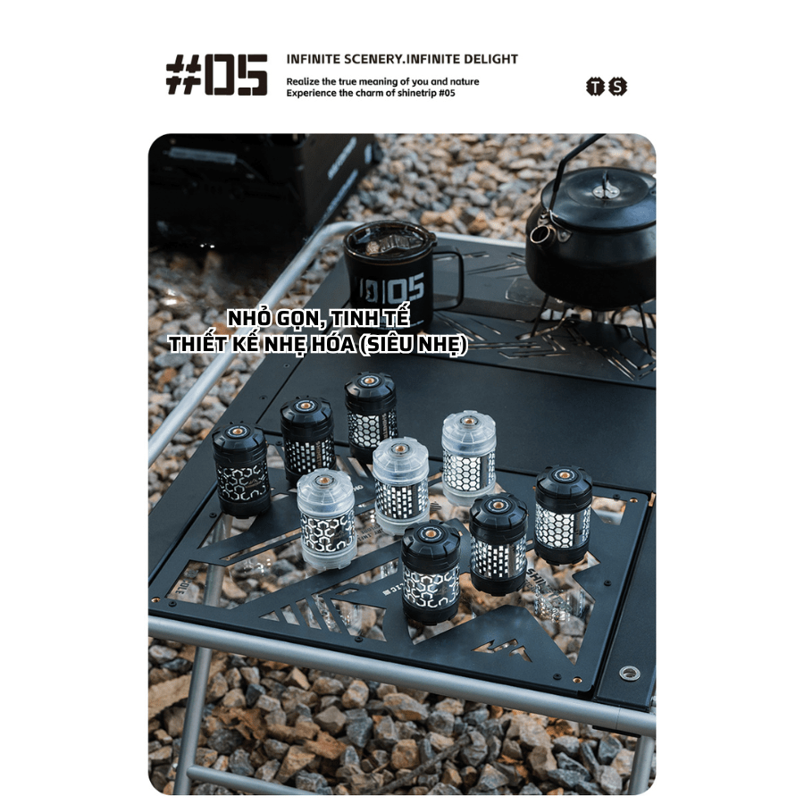 Đèn Camping SHINETRIP 05 Mini 19 LED Đèn Cắm Trại Xoay 360° Có Nam Châm, 4 Chế Độ Sáng