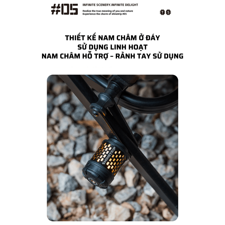 Đèn Camping SHINETRIP 05 Mini 19 LED Đèn Cắm Trại Xoay 360° Có Nam Châm, 4 Chế Độ Sáng