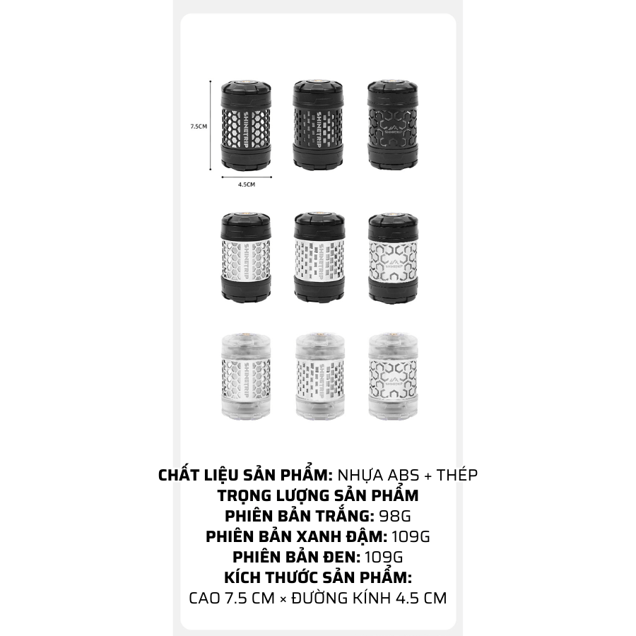 Đèn Camping SHINETRIP 05 Mini 19 LED Đèn Cắm Trại Xoay 360° Có Nam Châm, 4 Chế Độ Sáng