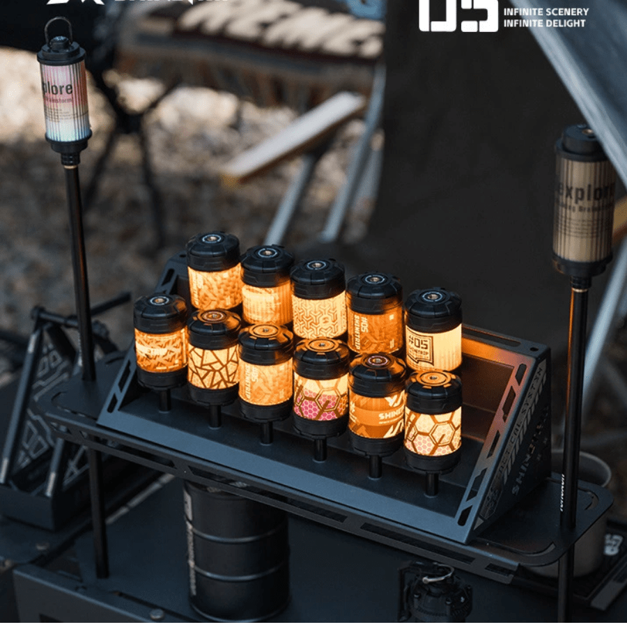 Giá/Đế Đèn Xếp Hàng SHINETRIP #05 – Inox 304 – Đặt/Treo Nhiều Đèn Camping