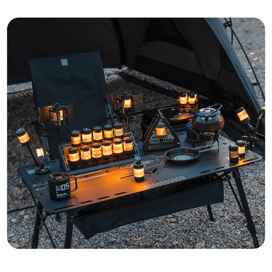 Giá/Đế Đèn Xếp Hàng SHINETRIP #05 – Inox 304 – Đặt/Treo Nhiều Đèn Camping