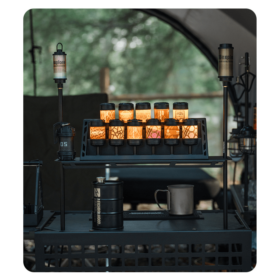 Giá/Đế Đèn Xếp Hàng SHINETRIP #05 – Inox 304 – Đặt/Treo Nhiều Đèn Camping