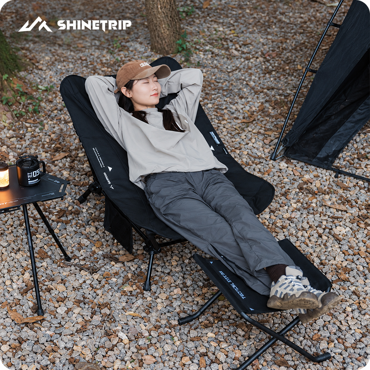 Giường Ghế Xếp Dã Ngoại SHINETRIP Có Tựa Đầu | Giường Ngủ Camping Gấp Gọn Khung Nhôm 7075