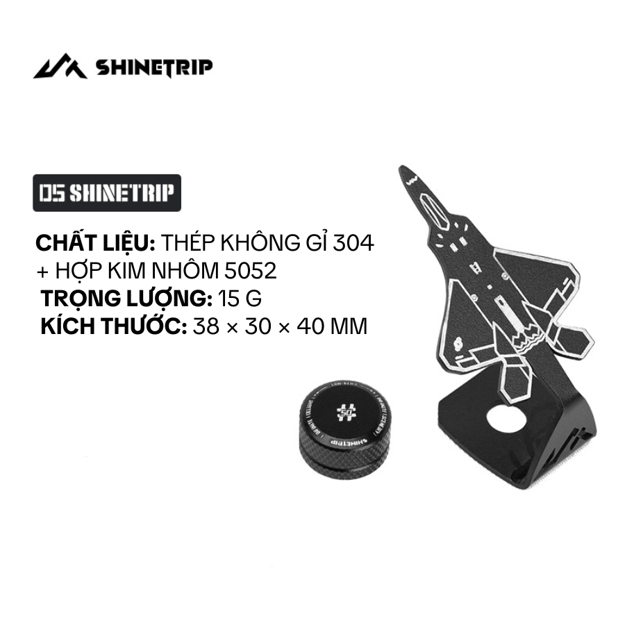 Phụ kiện chụp đèn làm hiệu ứng ánh sáng - Biểu tượng máy bay trang trí đèn ShineTrip chất liệu inox