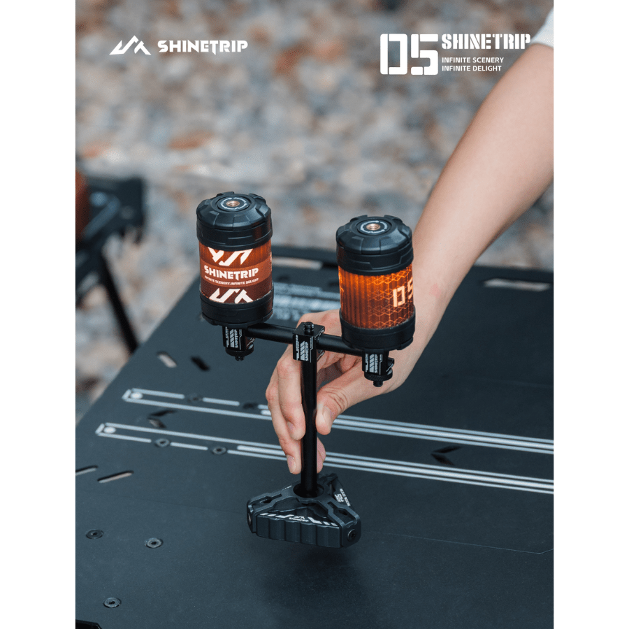 Giá Đỡ Đèn Cắm Trại SHINETRIP 05 Giá Đèn Bàn Chiến Thuật,Thanh Gắn Nhiều Đèn, Phụ Kiện Treo Đèn Outdoor Cao Cấp