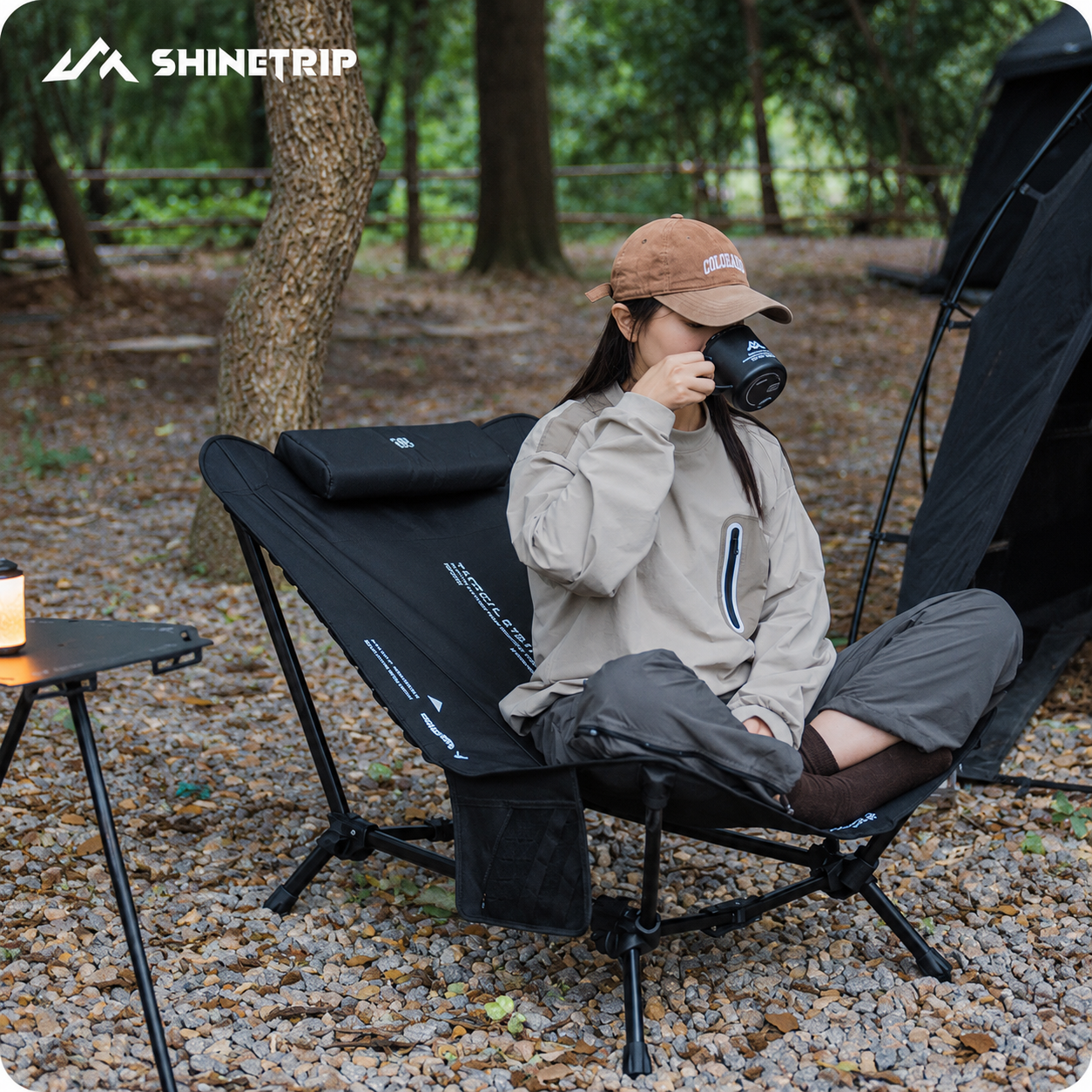 Giường Ghế Xếp Dã Ngoại SHINETRIP Có Tựa Đầu | Giường Ngủ Camping Gấp Gọn Khung Nhôm 7075