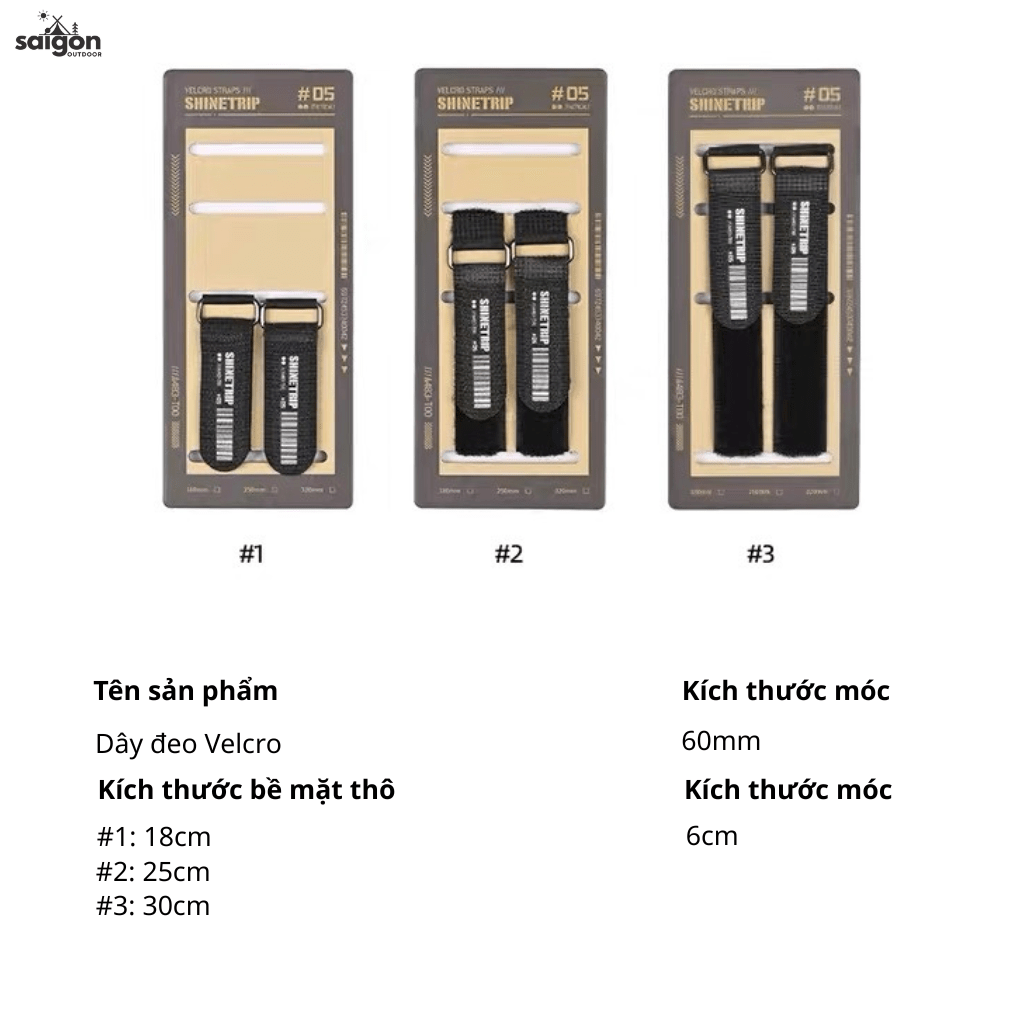 Dây Đeo Velcro #05 Cao Cấp – Dây Dán Cố Định Đồ Camping, Bàn Ghế Gấp, Gậy Lều – Bền Chắc, Dễ Điều Chỉnh