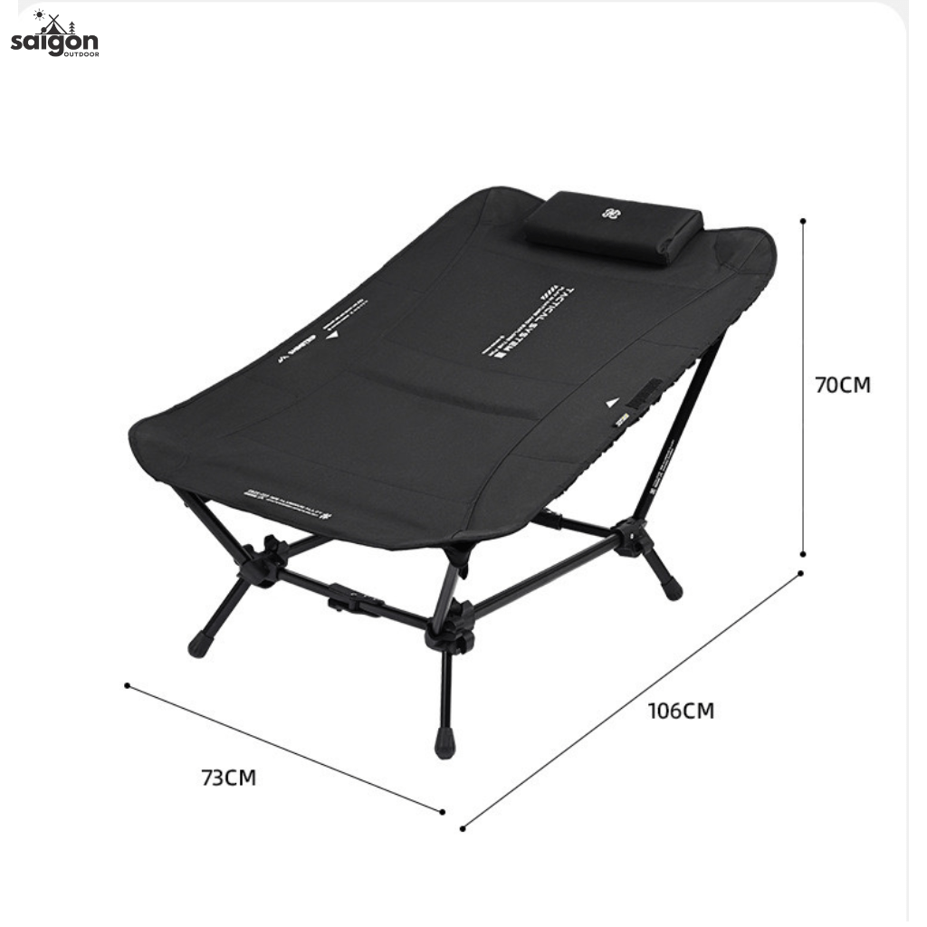 Giường Ghế Xếp Dã Ngoại SHINETRIP Có Tựa Đầu | Giường Ngủ Camping Gấp Gọn Khung Nhôm 7075