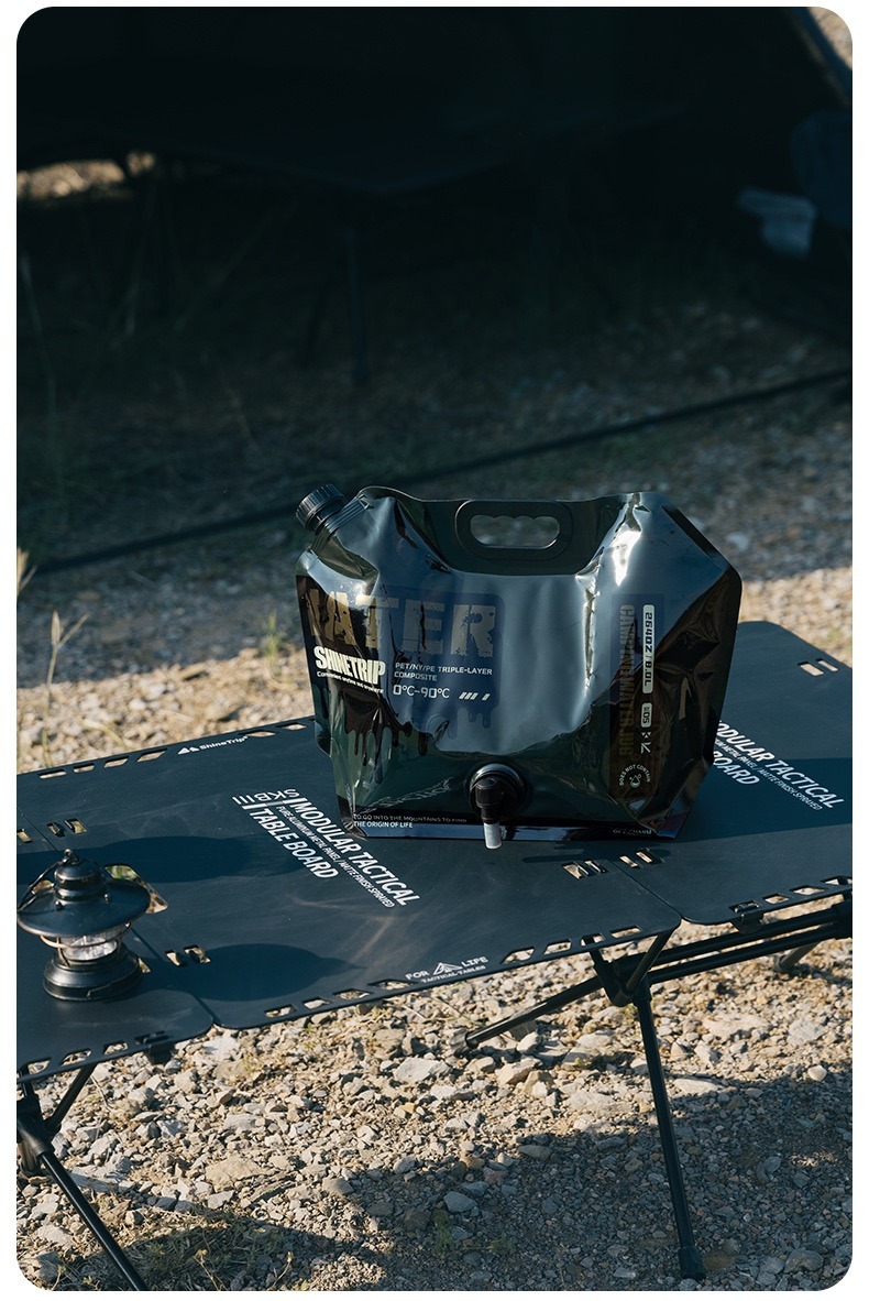 Túi Đựng Nước Camping ShineTrip 8L Can Nước Dã Ngoại Gấp Gọn, Van Xả Điều Chỉnh Lưu Lượng, Chịu Lực Cao