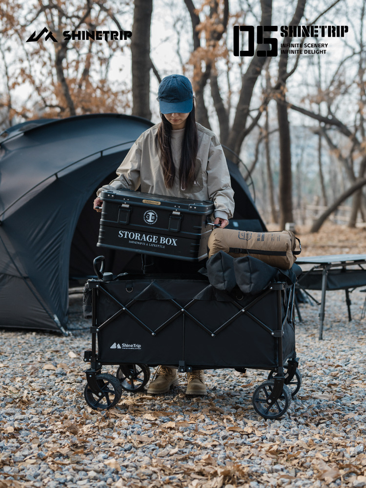 Xe Kéo Gấp Dã Ngoại ST 200L | Xe Kéo Camping Khung Thép Carbon, Vải Oxford 600D, Bánh Lớn Gấp Gọn