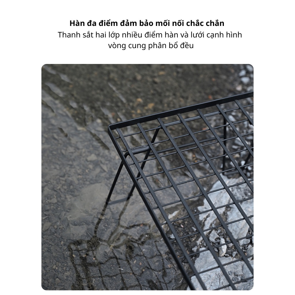 Bàn Lưới Gấp Dã Ngoại Camping | Khung Thép Carbon Chắc Chắn, Gấp Gọn Nhẹ 2.38kg