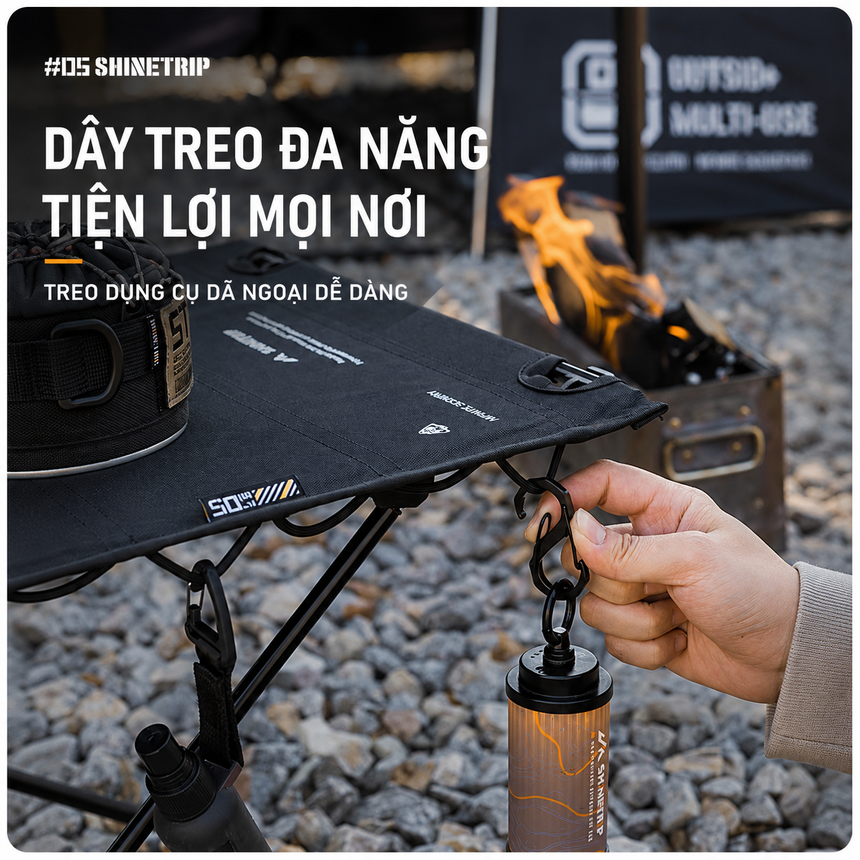 Bàn Dã Ngoại ShineTrip Gấp Gọn Siêu Nhẹ Cho Picnic & Cắm Trại