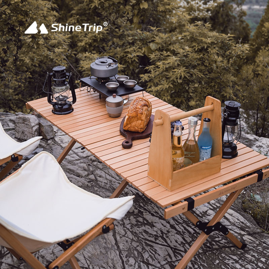 Bàn Gấp Dã Ngoại Gỗ ShineTrip 90x60cm Bàn Camping Gấp Gọn, Bàn Picnic Ngoài Trời, Du Lịch, Cắm Trại