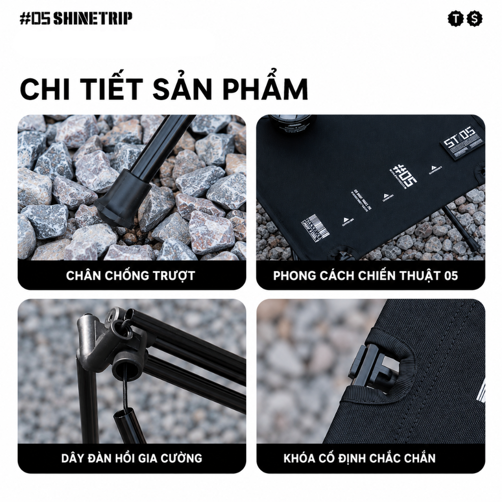 Bàn Dã Ngoại ShineTrip Gấp Gọn Siêu Nhẹ Cho Picnic & Cắm Trại