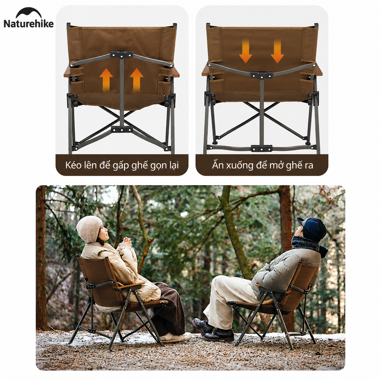 Ghế cắm trại gấp gọn Naturehike Portable Camping Chair CNK2300JJ018