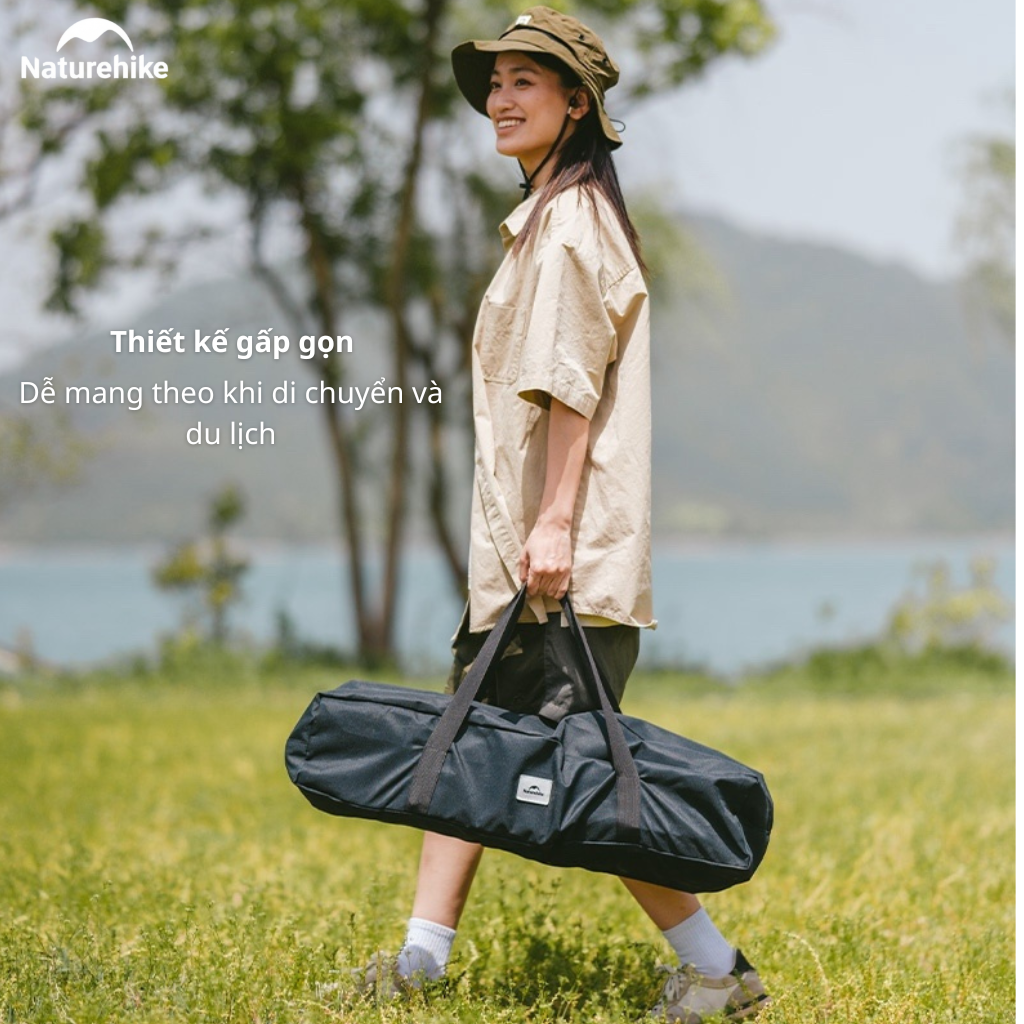 Bàn Cắm Trại Naturehike CNK2550JJ018 – Bàn Cuộn Trứng Thép Carbon, Gấp Gọn, Chịu Tải 70kg